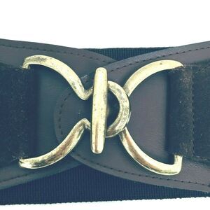 BDG Women's Buckle Belt Horse Bit Retro‎ Classic 70's Brown Stretchy Size Large